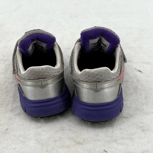 NIKE Toddler Girls Fusion St 2 Silver/Purple/Pink Size: 6 - Picture 4 of 7